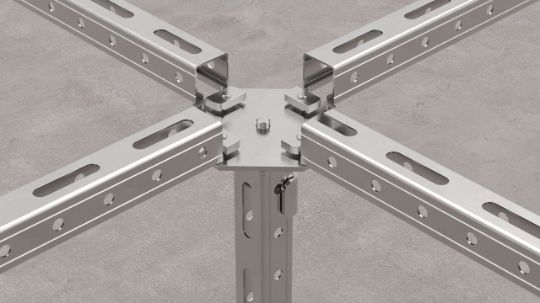 Опора фальшпола регулируемая FFX Код товара: 11.192                              Предназначена для точной регулировки высоты фальшпола в системе промышленных фальшполов Fachmann.